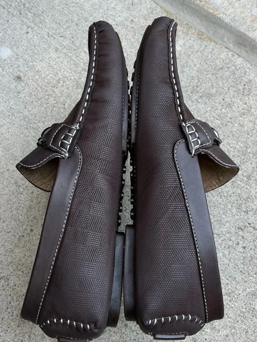 Bruno Marc Snaffle‎ Bit Micro Suede Brown Driving Loafers Santoni-03 Mens 9.5